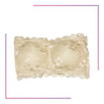 New Style Seamless Strapless Bra | Ladies Floral Lace Thin Removable Padded Strapless Bra