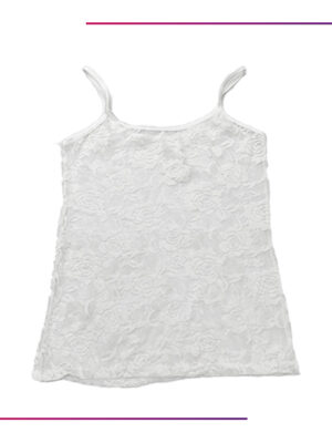 White COlor Net Camisole