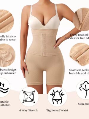 Women’s High-Waist Tummy Tuck Body Shaper Shorts – Waist Trainer & Hip Enhancer