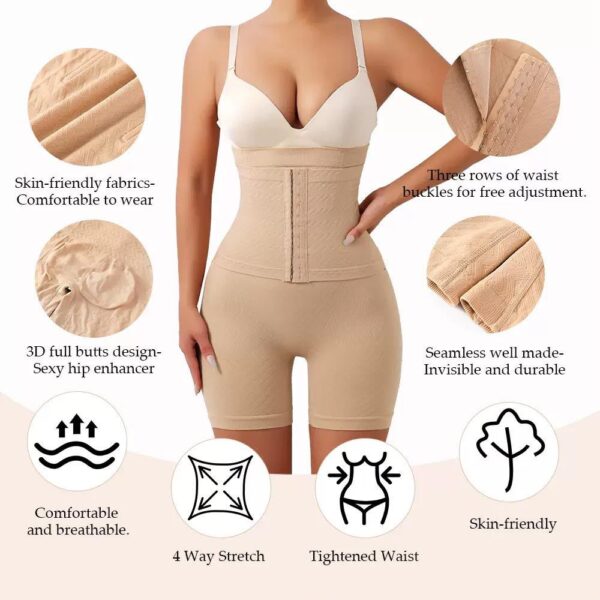 Women’s High-Waist Tummy Tuck Body Shaper Shorts – Waist Trainer & Hip Enhancer
